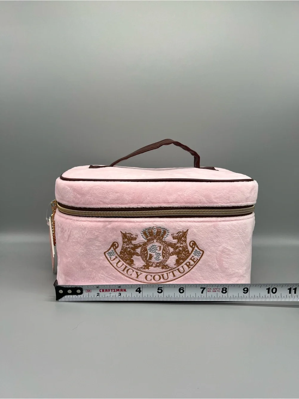 Juicy couture pink velour cosmetics bag